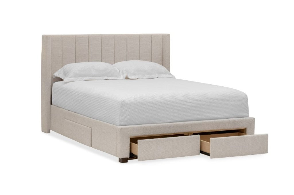 Orion Bed Frame – Mornington Fabric & Generous Storage - 