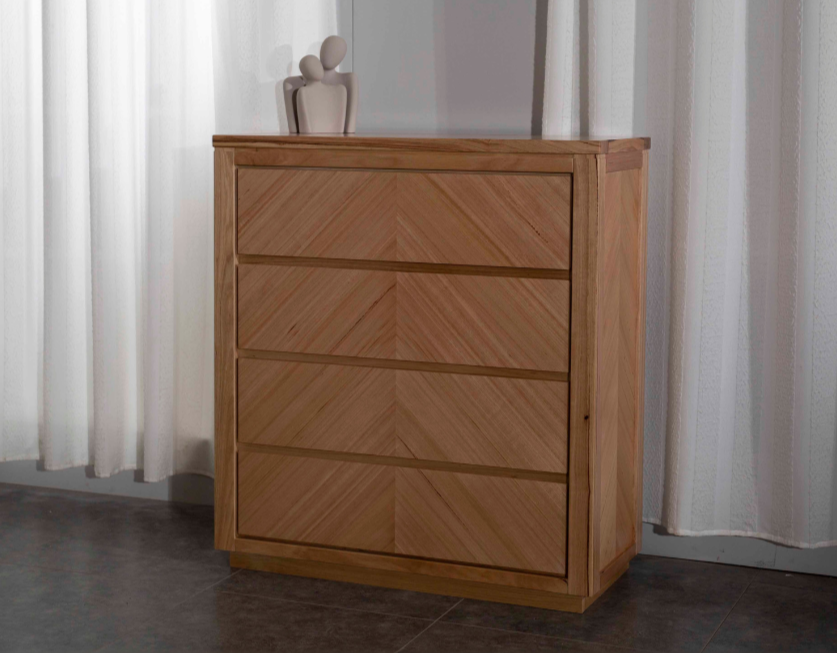 Parker Tallboy – Solid Messmate Timber with Parquetry Design - 
