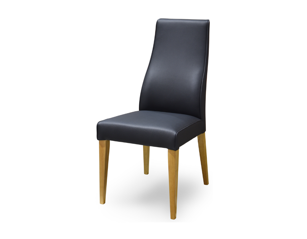 Polo MKII Dining Chair – Premium PU with Marri Natural Legs - 