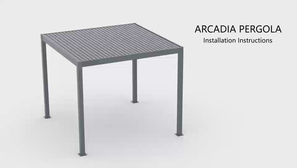 Arcadia 3x3 Pergola – Adjustable Louvre Roof with Customisable Side Options