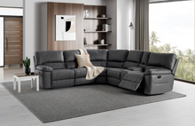  Rayner 5 Seater Modular Corner Lounge – Endurotek Fabric & Manual Recliners