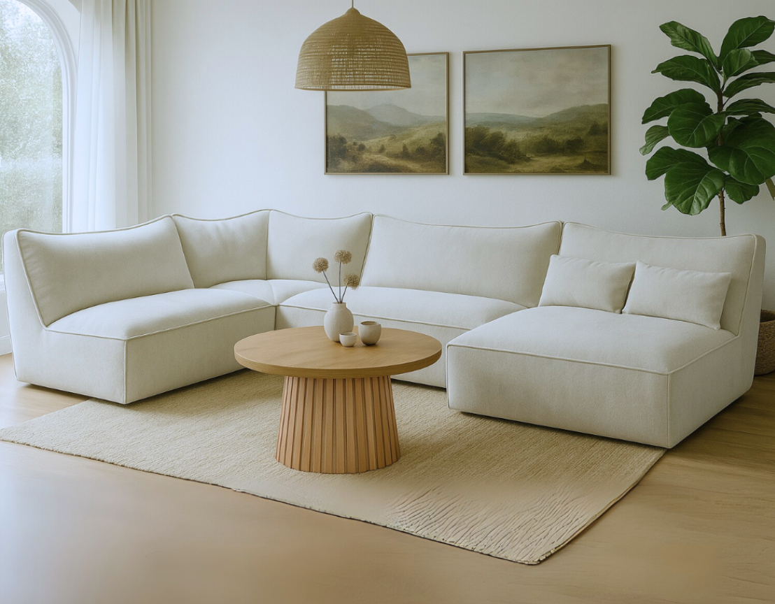 Relaxa Corner Chaise – Stylish Modern Armless Design in Soft Grace Fabric - 