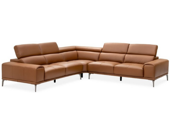 Salina 5 Seater Modular Corner Lounge Suite – 100% Leather & Adjustable Headrests