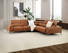  Salina 5 Seater Modular Corner Lounge Suite – 100% Leather & Adjustable Headrests