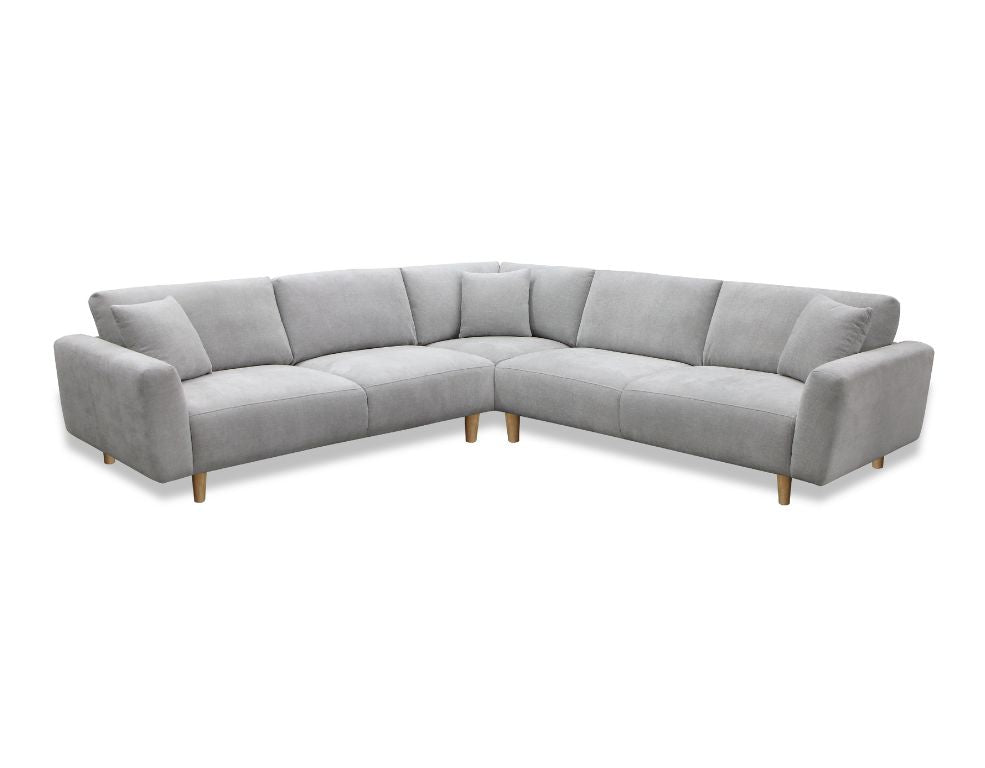 Sienna 5 Seater Modular Corner Lounge – Glamour Fabric with Pocket Spring Seating - 