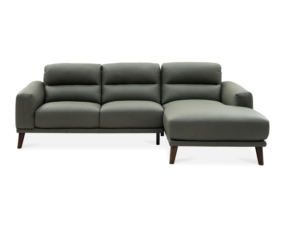 Thames 3.5 Seater Leather Chaise – Premium Leather & Plush Back Support - 