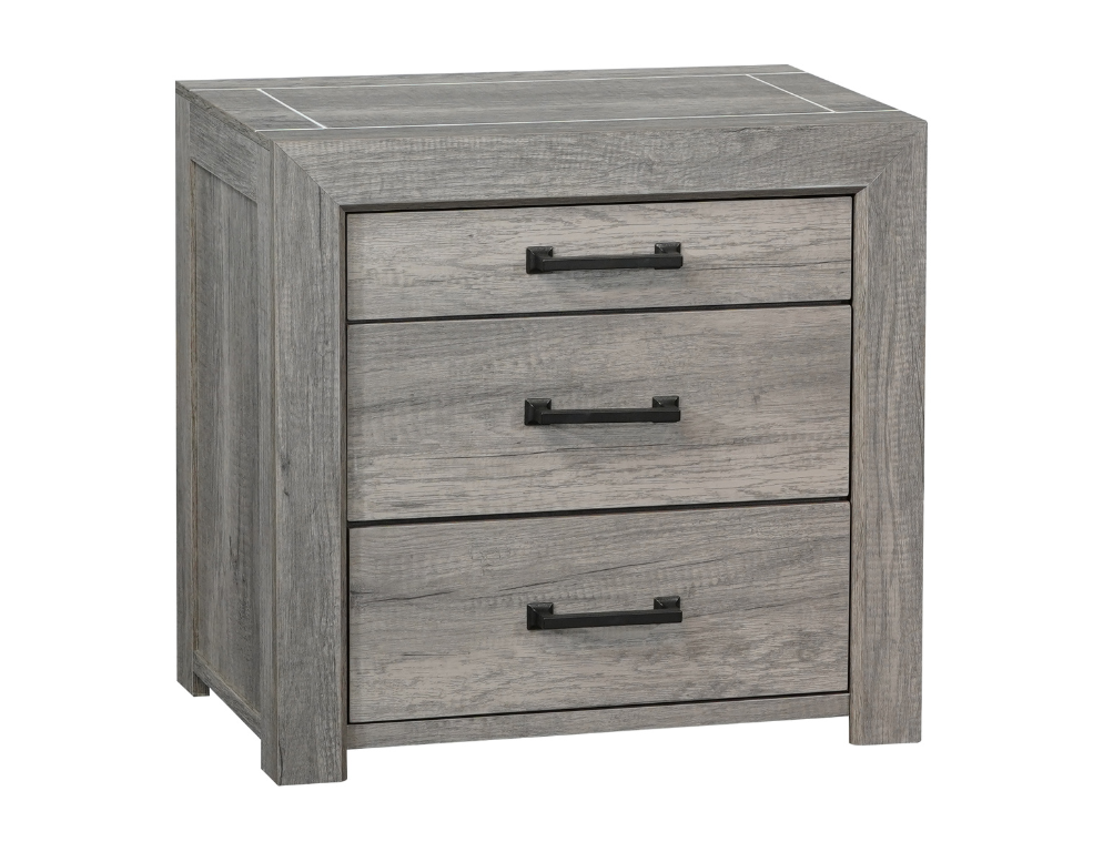 Tivoli Bedside Table – Smooth Action Drawers with Sleek Black Handles - 