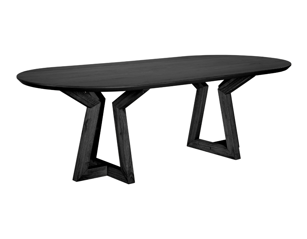 Vaucluse Dining Table – Black Oval Dining Table in 2000mm & 2400mm - 