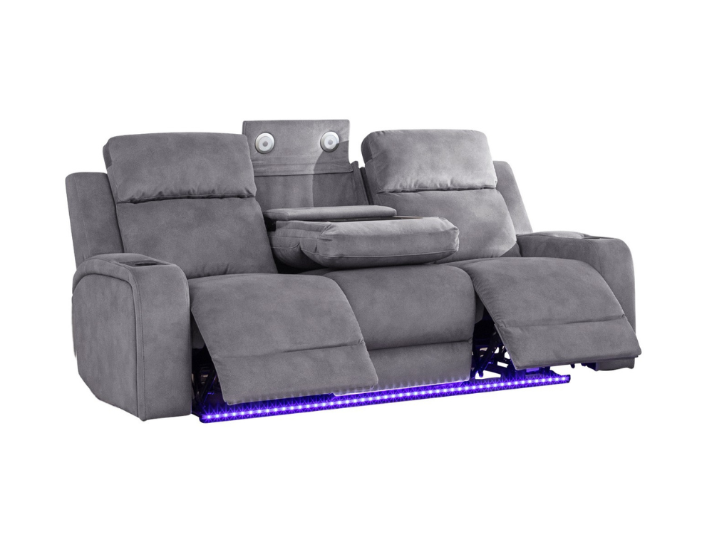 Wakefield 3 Seater Theatre Suite – Electric Recliners with Drop Down Console - 