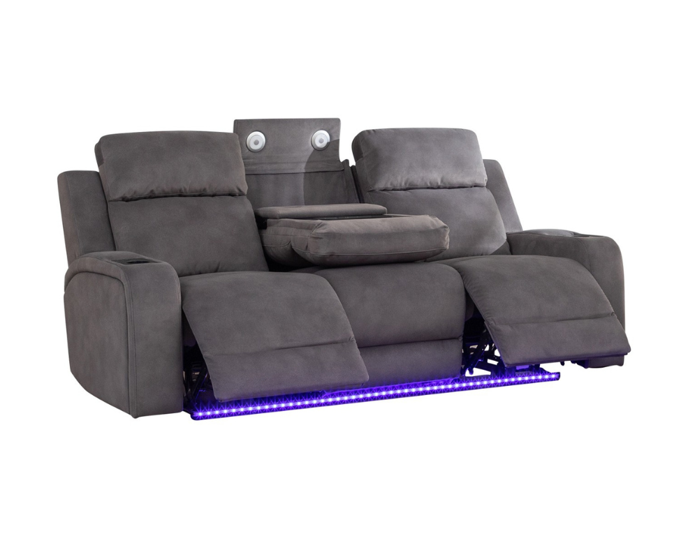 Wakefield 3 Seater Theatre Suite – Electric Recliners with Drop Down Console - 