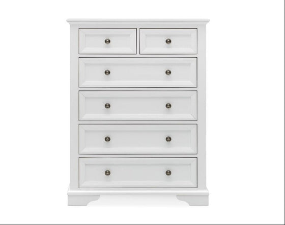 Westport Tallboy – Hamptons Style & White Timber Finish