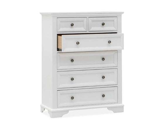 Westport Tallboy – Hamptons Style & White Timber Finish