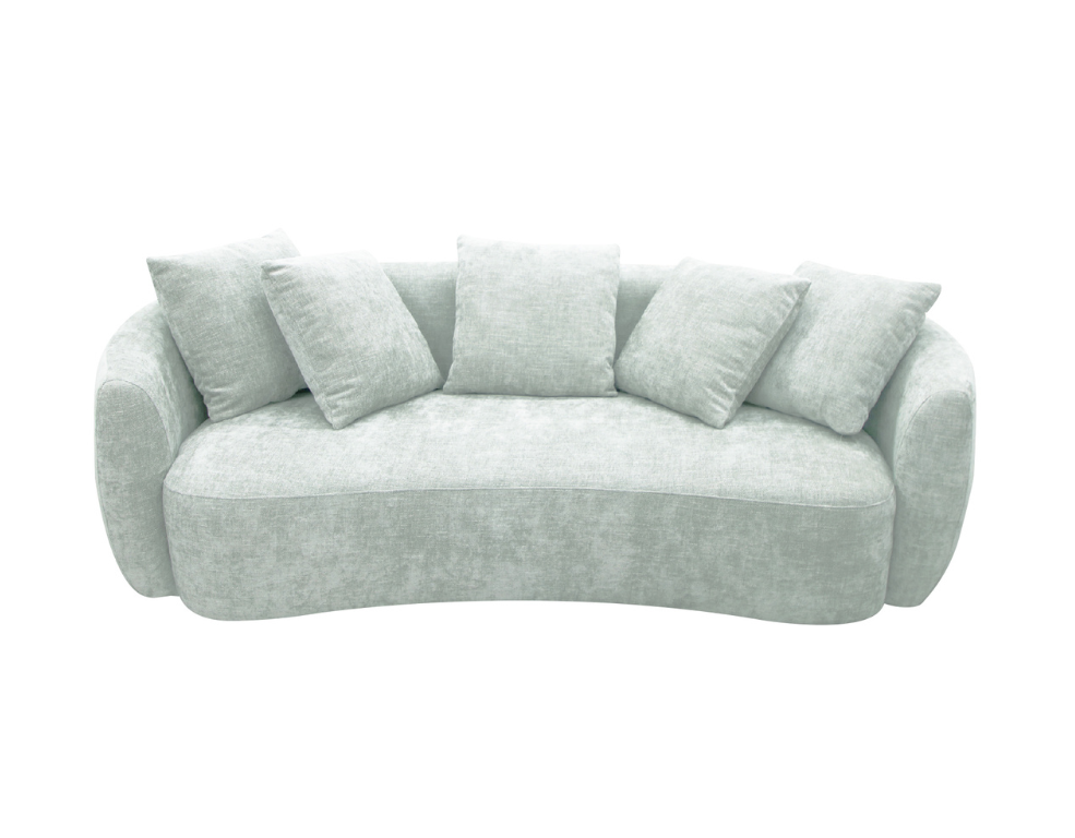 Zonzo 3 Seater Sofa – Glamour Fabric with Scatter Cushions - 