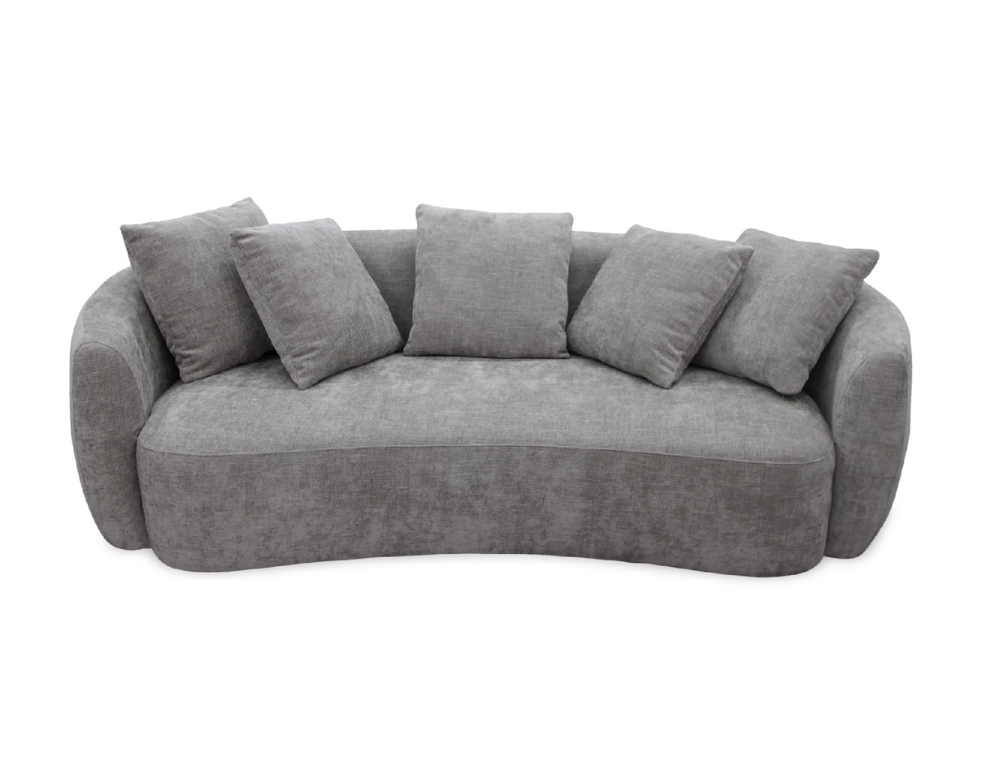 Zonzo 3 Seater Sofa – Glamour Fabric with Scatter Cushions - 