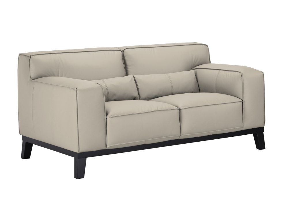 Zurich 2 Seater Lounge Suite - 100% Capri Leather & Solid Timber Frame - 