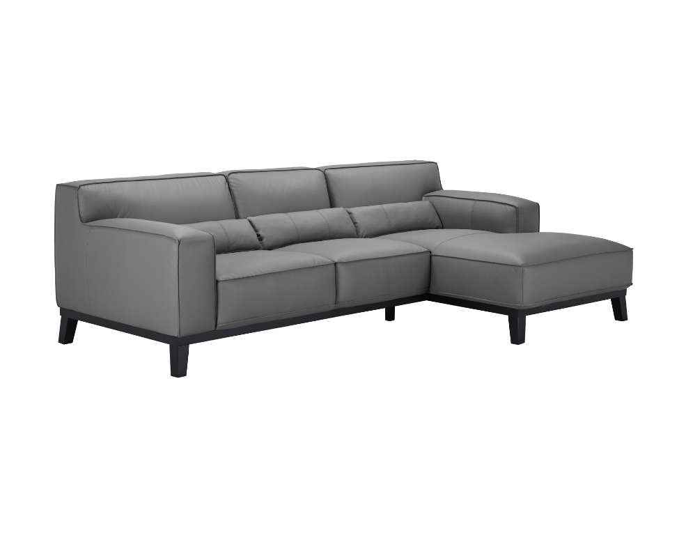 Zurich 3 Seater Chaise Lounge – 100% Capri Leather with Pocket-Sprung Seating - 