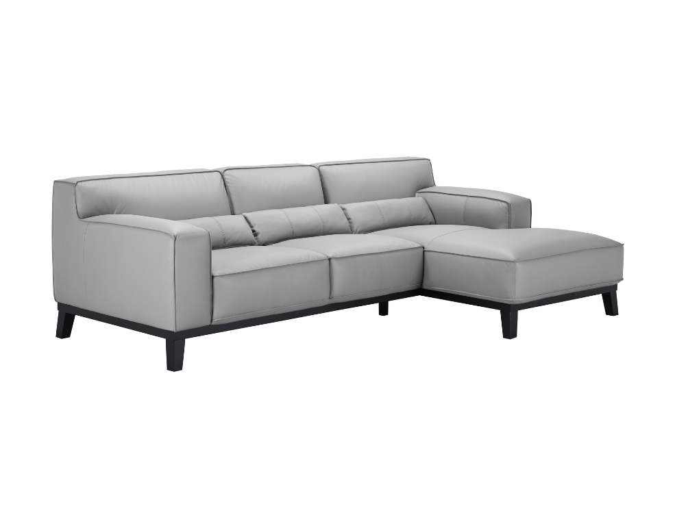 Zurich 3 Seater Chaise Lounge – 100% Capri Leather with Pocket-Sprung Seating - 